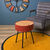 Table d’appoint-coffre déco - pieds métal (rouge)