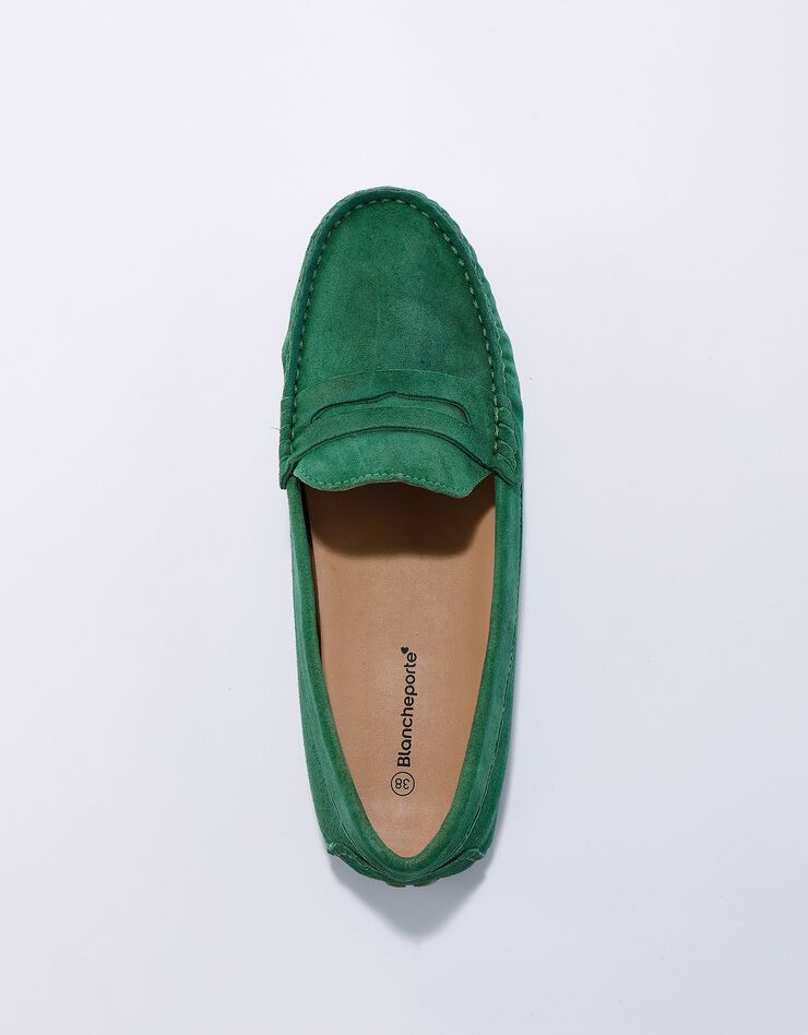 Mocassins en cuir velours (vert) Mocassins en cuir velours (vert)
