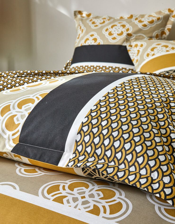Linge de lit Achille en coton (sable)
