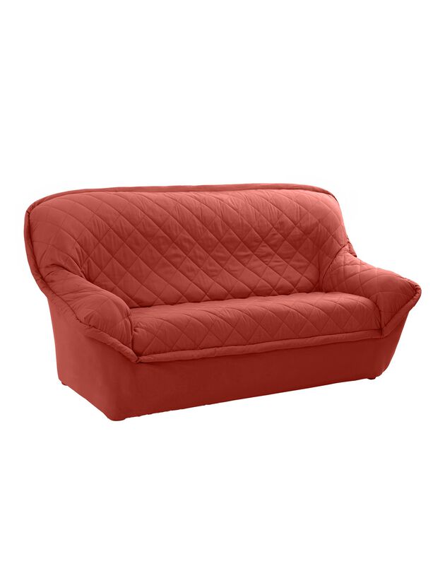 Housse préformée matelassée - fauteuils et canapés (terracotta)