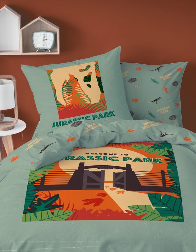 Parure de lit enfant Jurassic World® 1 personne - coton  (kaki)