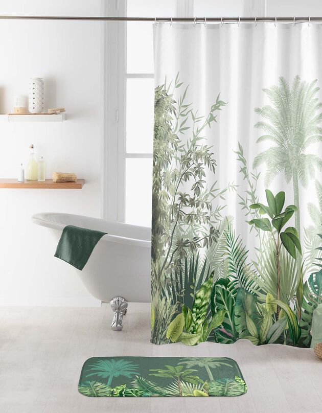 Rideau de douche imprimé végétal  (imprimé)