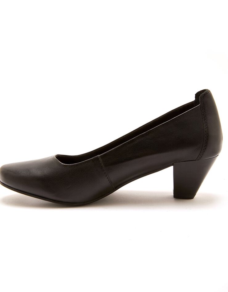 Escarpins grande largeur en cuir - noir (noir) Escarpins grande largeur en cuir - noir (noir)