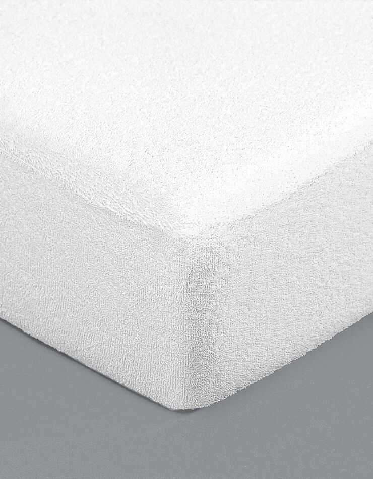 Protège-matelas éponge imperméable traité Bi-ome® (blanc) Protège-matelas éponge imperméable traité Bi-ome® (blanc)