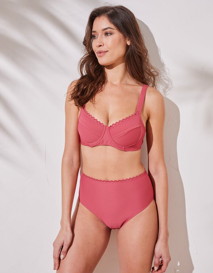 Soutien gorge de bain balconnet Vilorio - avec armatures (rose foncé)