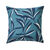 Housse de coussin imprim&eacute; feuillage (bleu gris&eacute;)