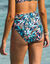 Slip de bain imprimé sculptant Melosa -  ceinture modulable (bleu)