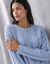 Pull col rond  (bleu clair)