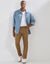 Chemise pressionn&eacute;e manches longues en jean (bleached)