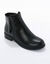 Boots bi-matière, zippées et cloutées (noir)