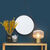 Miroir mural rond type barbier avec anse (noir)