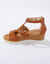 Sandales compensées ajourées (caramel)