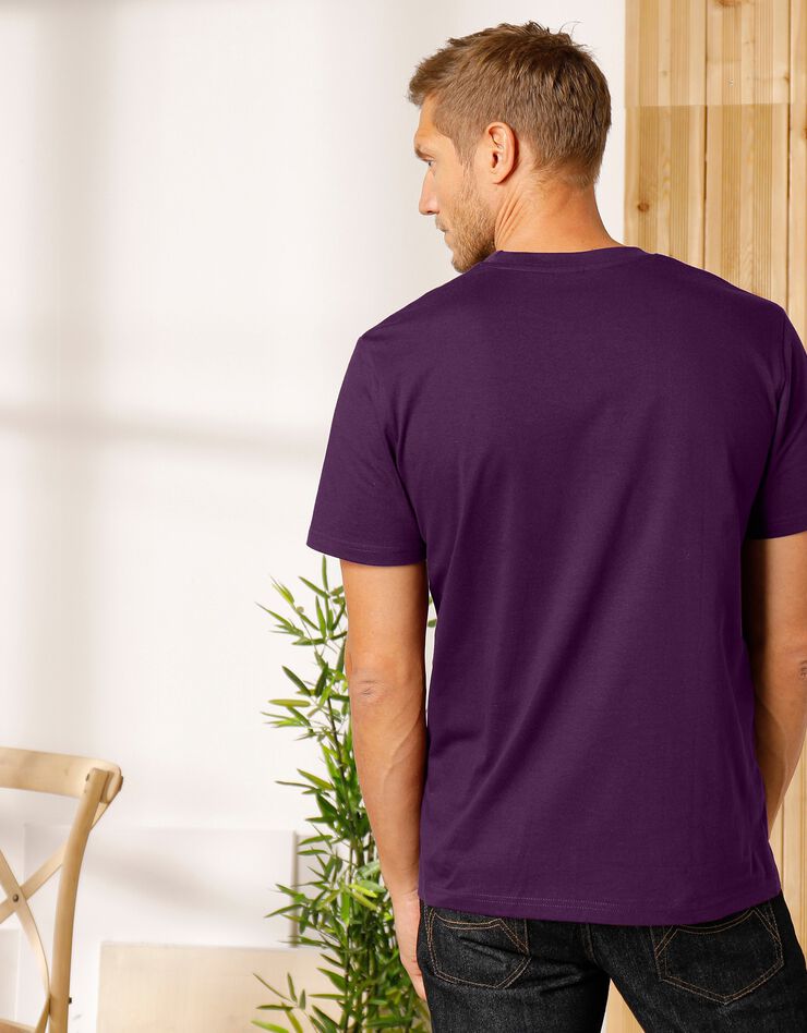 Tee-shirt col rond manches courtes - lot de 3 (turquoise + bordeaux + marine) Tee-shirt col rond manches courtes - lot de 3 (turquoise + bordeaux + marine)