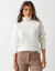 Pull col roulé en maille fantaisie (écru)