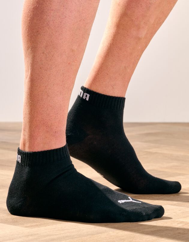 Chaussettes Quarter - lot de 3 paires noires (noir)