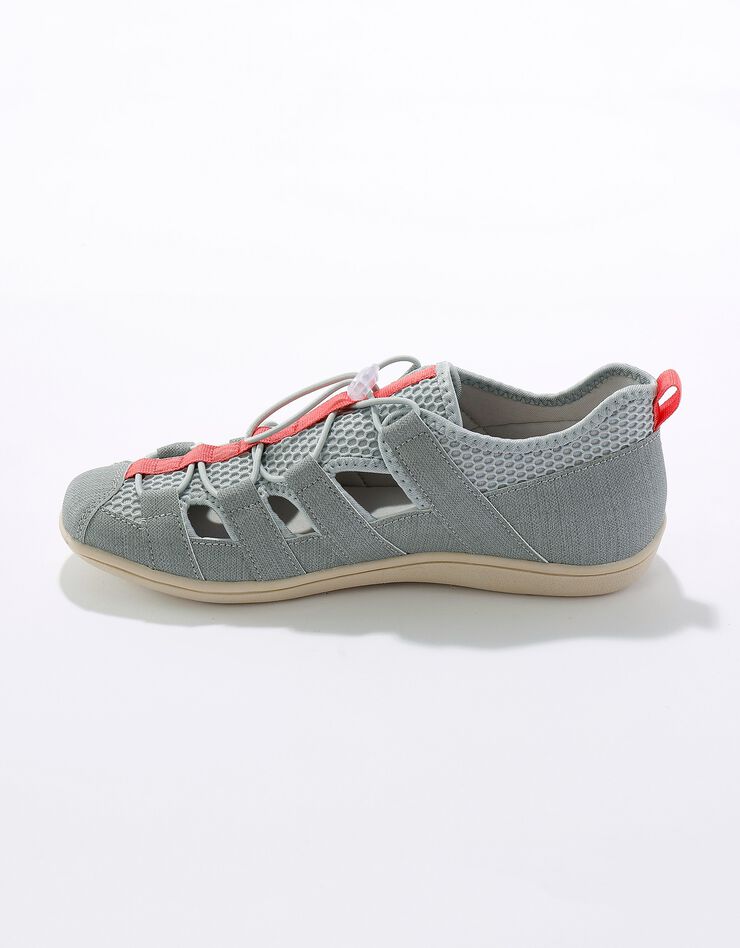 Sneakers ajourées à lacets élastiqués (gris)