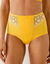 Gainette microfibre tulle brodé Caminata (jaune)