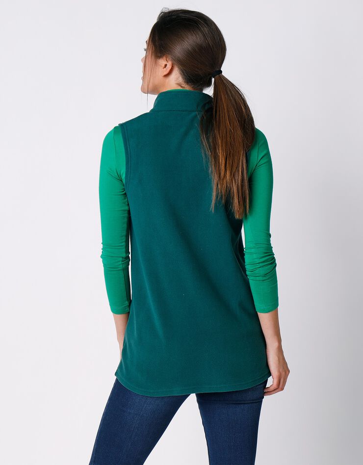 Veste polaire zippée sans manches (vert émeraude) Veste polaire zippée sans manches (vert émeraude)