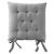 Galette de chaise carrée unie coton bachette - lot de 2 (gris perle)