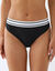 Culotte taille &eacute;lastique forme midi - lot de 2 (blanc + noir)