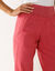 Pantalon blousant taille élastiquée, lin coton (framboise)