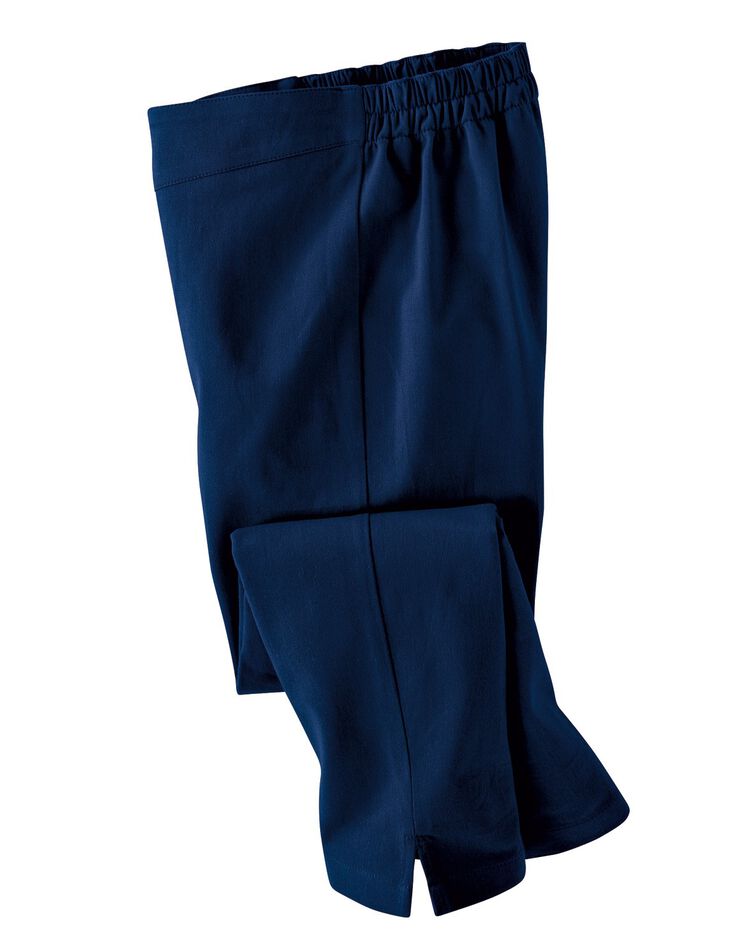 Pantacourt toile stretch - effet ventre plat (marine) Pantacourt toile stretch - effet ventre plat (marine)