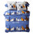 Linge de lit Rabbit en coton imprimé lapins (bleu)