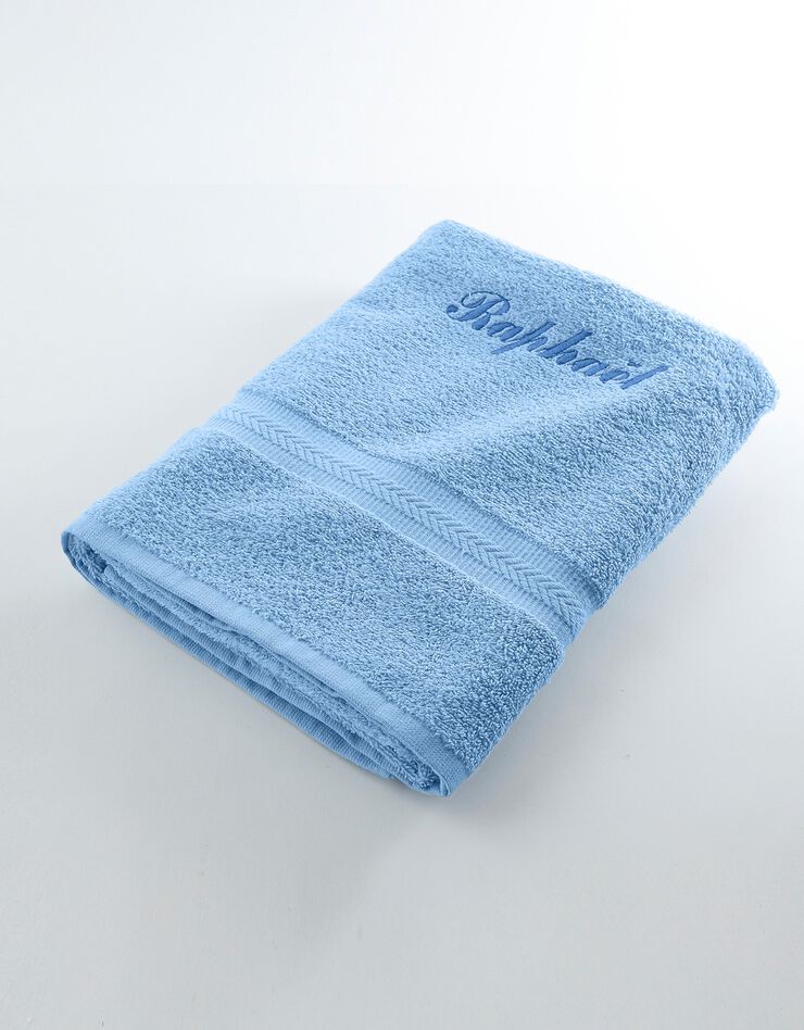 Serviette éponge personnalisable confort moelleux (bleuet)
