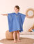 Poncho de bain enfant Stitch® éponge et velours coton - 280g/m² (bleu)