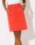 Jupe droite unie, twill (corail)