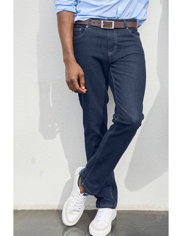 Jean droit basique coton stretch - L32 (brut)