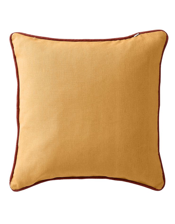 Housse de coussin carrée imprimé fleurs indiennes - lot de 2 (miel) Housse de coussin carrée imprimé fleurs indiennes - lot de 2 (miel)