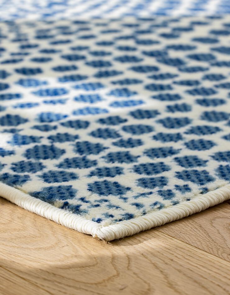 Tapis motifs pointillés (bleu jean)