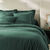 Linge de lit uni flanelle (vert sapin)