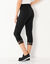 Legging 3/4 dentelle, taille élastiquée (noir)