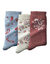 Chaussettes fantaisie &agrave; motifs cachemire - lot de 3 (bleu / bordeaux)