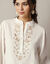 Blouse brodée, double gaze de coton (écru / beige)