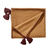 Plaid uni coton textur&eacute; (caramel)