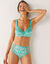 Soutien-gorge coton dentelle uni et imprimé fleurs Tropea avec armatures - lot de 2 (aqua)