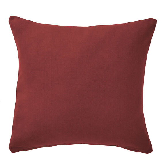 Housse de coussin unie bachette - lot de 2 (bordeaux)