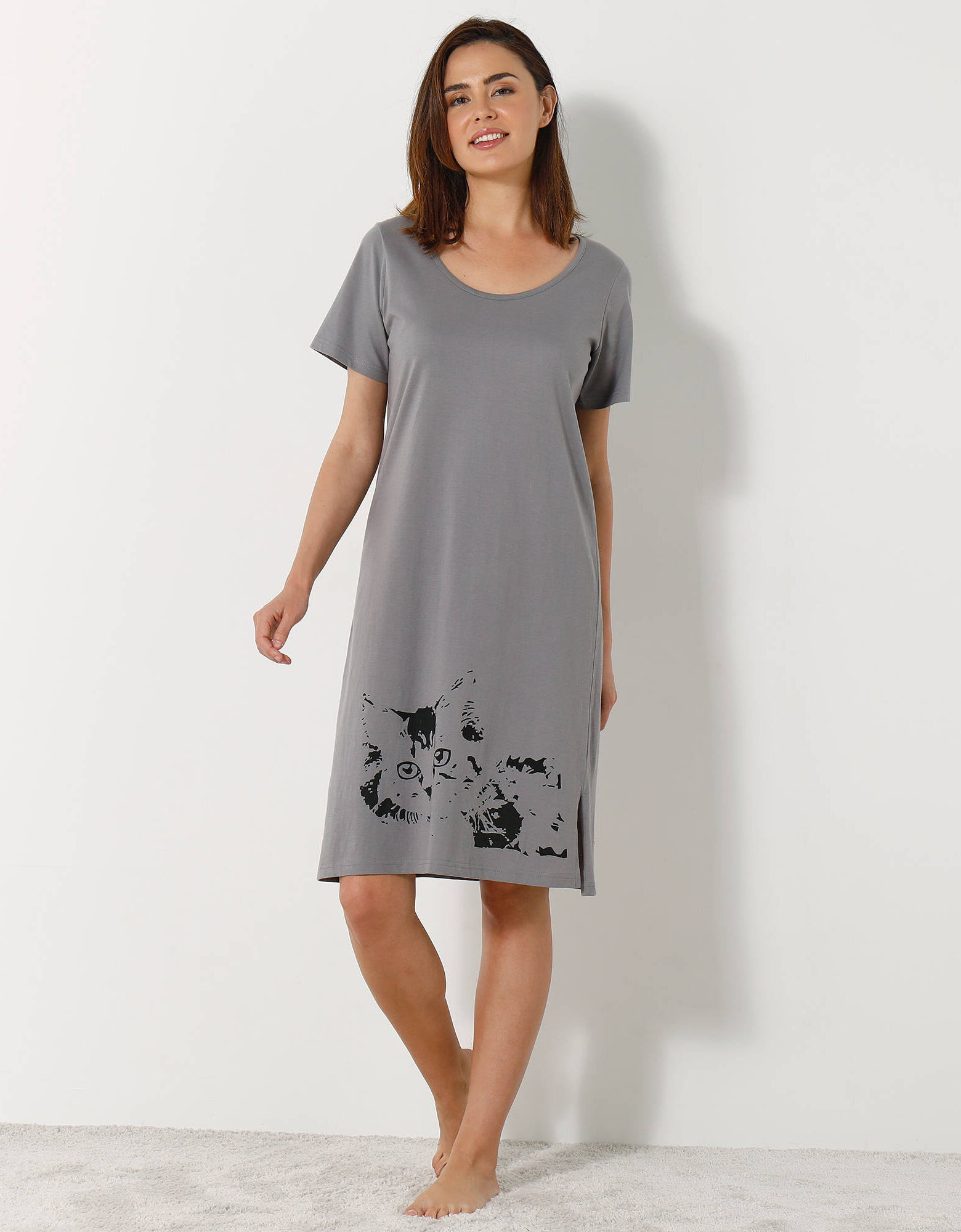 Chemise De Pêche Huk Imprimé Marlin Gris - Manches Courtes - Taille L - Homme