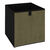 Cube de rangement pliable, velours c&ocirc;tel&eacute; (vert)