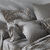 Linge de lit Horia coton et lyocell (gris / blanc)