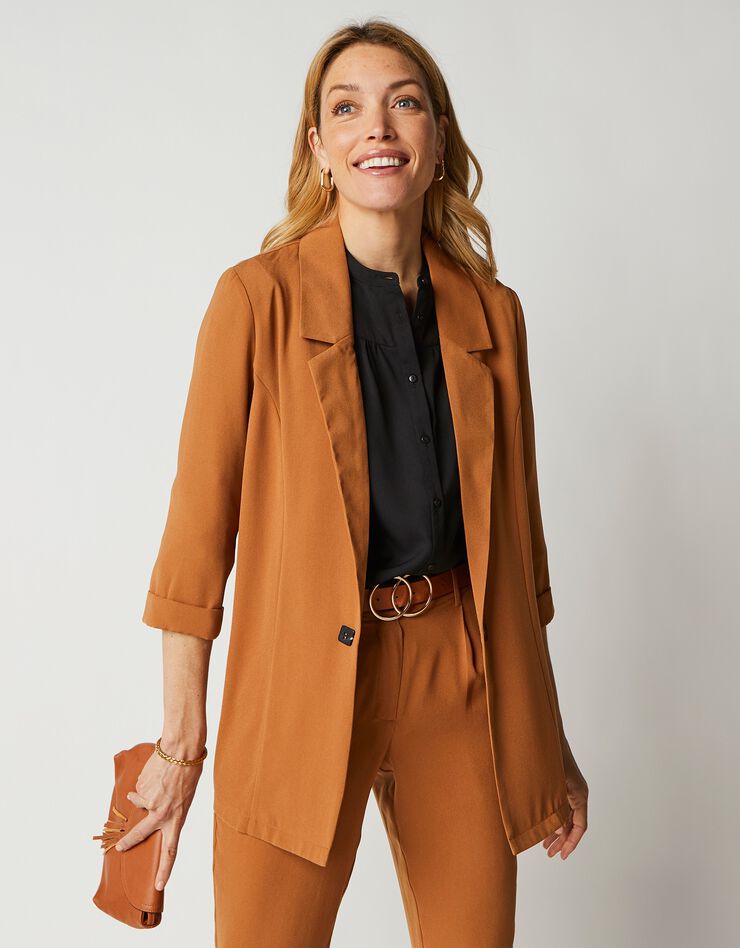 Veste blazer fluide (caramel) Veste blazer fluide (caramel)