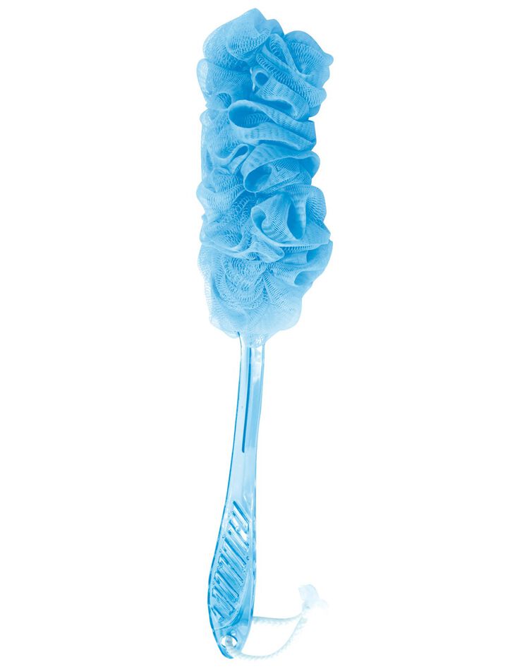 Brosse dos fleur de bain (bleu)