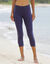 Legging 3/4 en coton issu de l'agriculture biologique (marine)