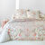 Linge de lit Alexia imprim&eacute; - coton 57 fils/cm&sup2; (rose)