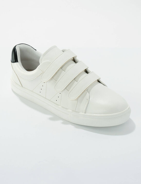 Tennis scratch&eacute;es  (blanc / noir)