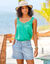 Débardeur macramé, coton-viscose (vert)