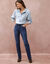 Jean droit 5 poches, coton stretch (stone)